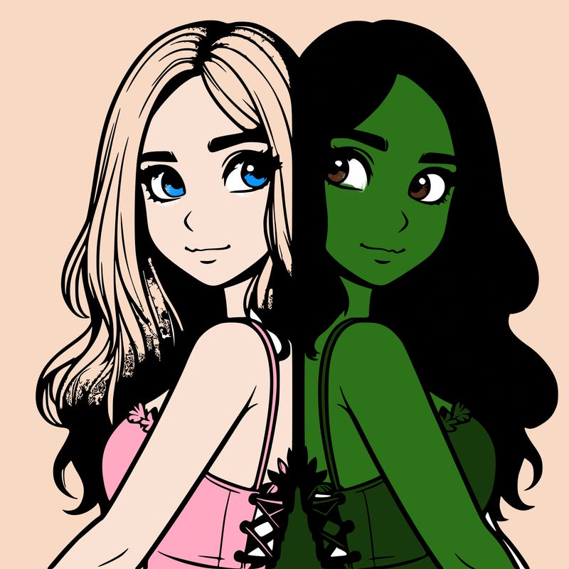 a realistic girl split