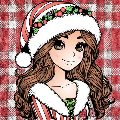 realistic christmas  girl