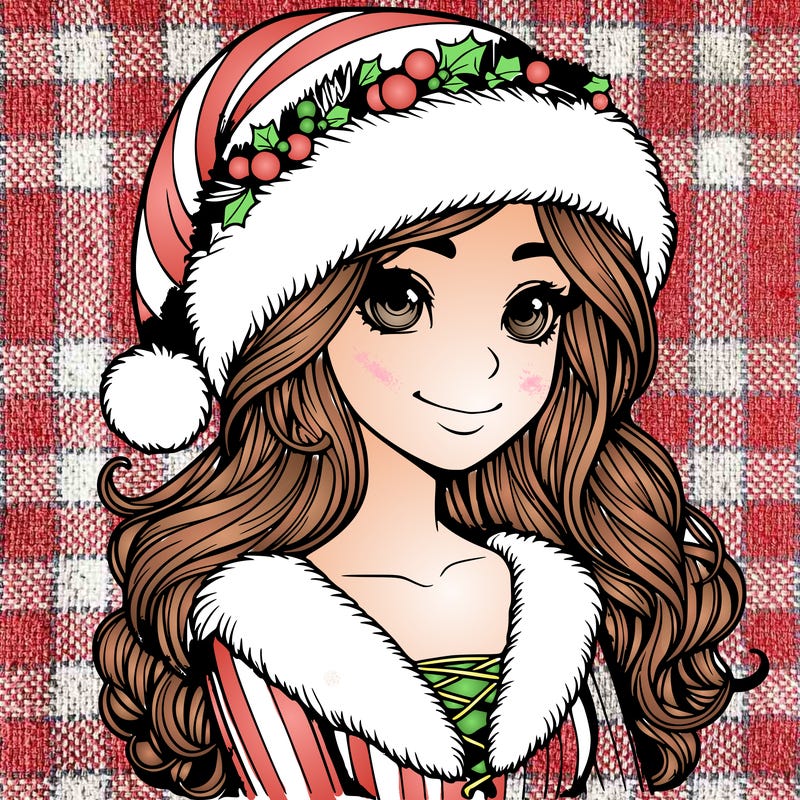 realistic christmas  girl