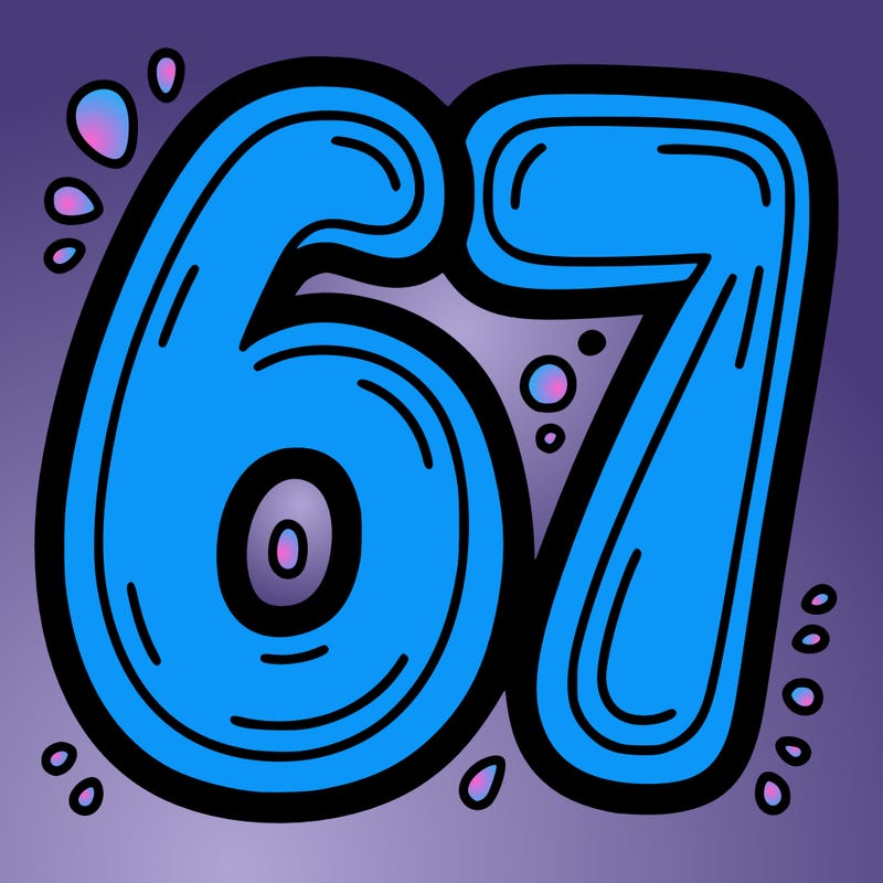 the number 67