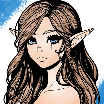 elf girl realistic dark fantasy