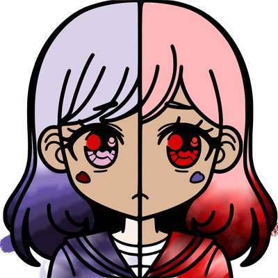 a split of a girl