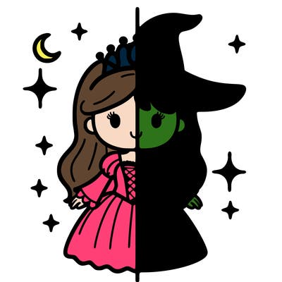 split princess and witch