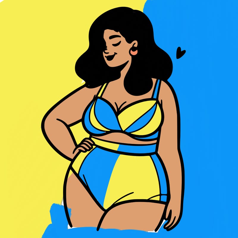 plus size woman bathing suit