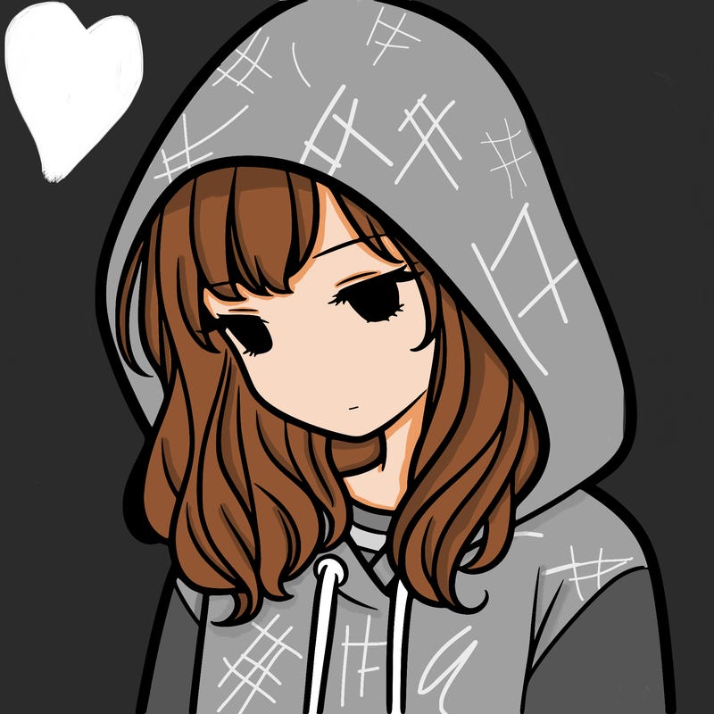 girl with a hoodie with hood over her head