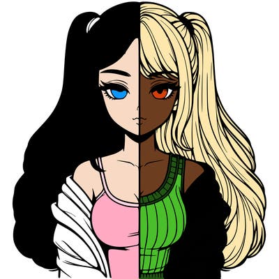 realistic girl split