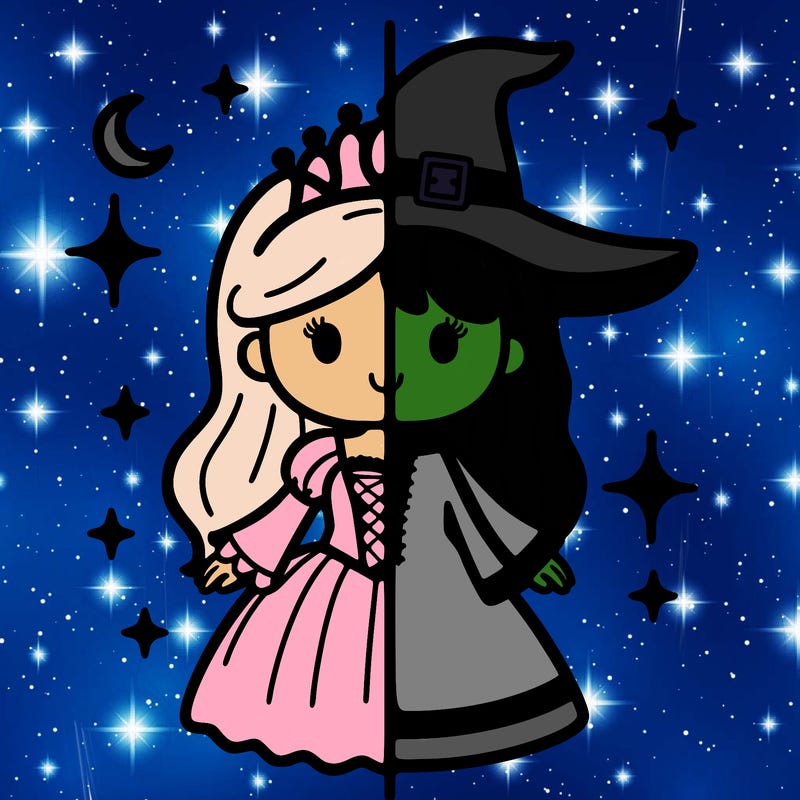 split princess and witch