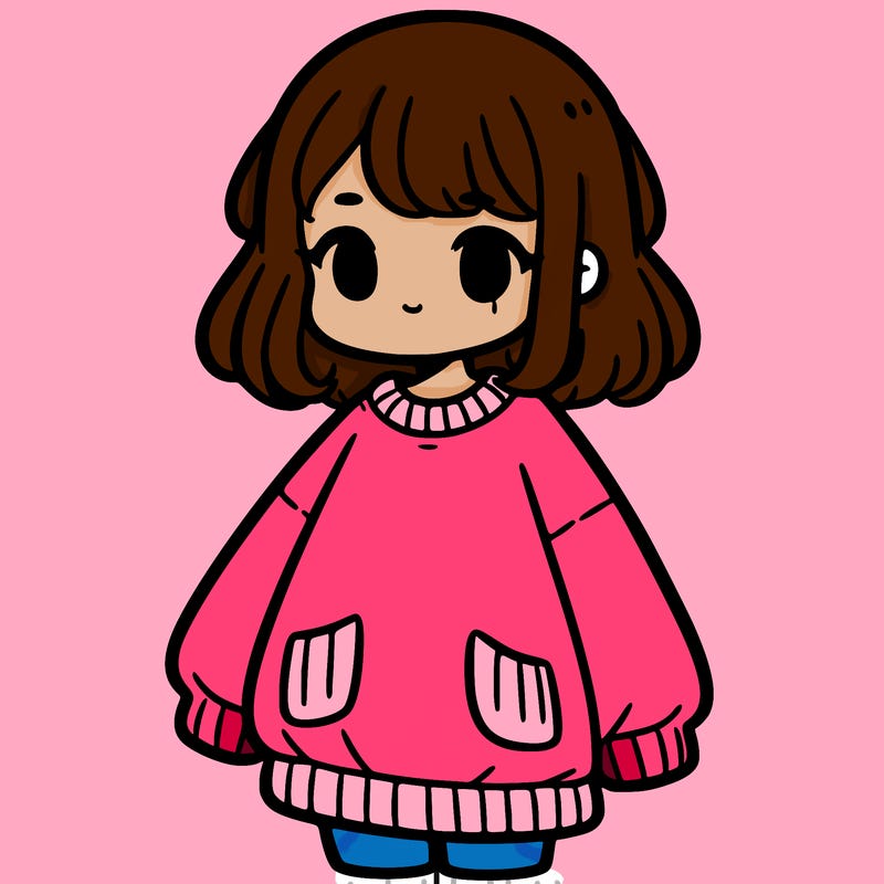 girl with a baggy sweater