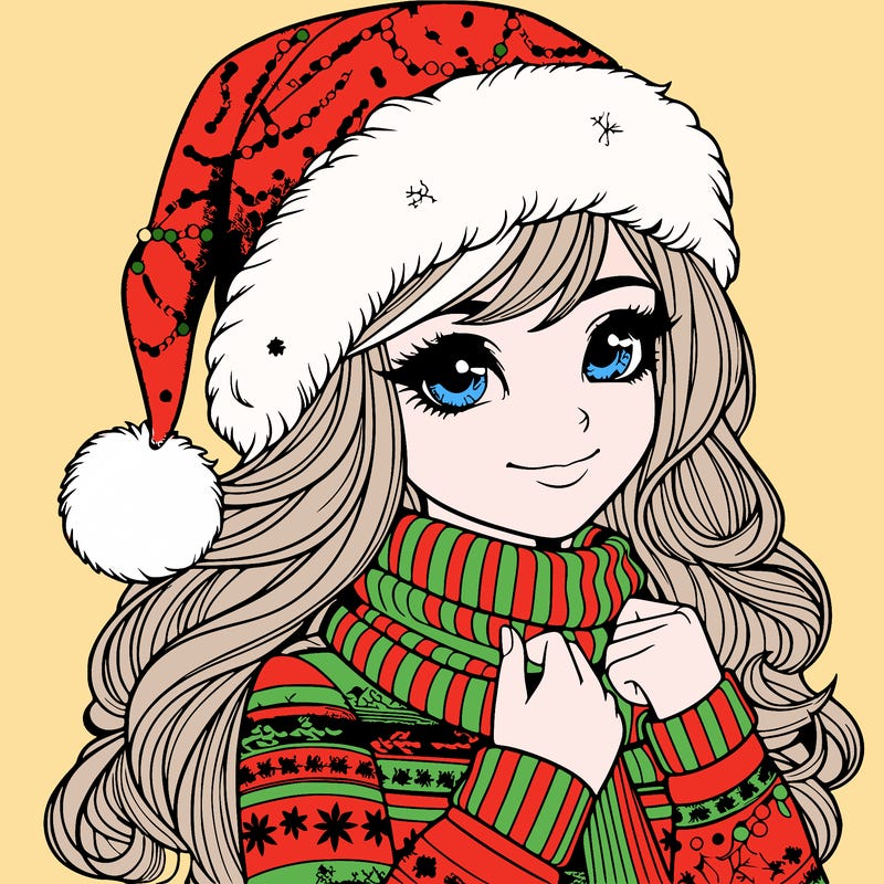 realistic christmas girl