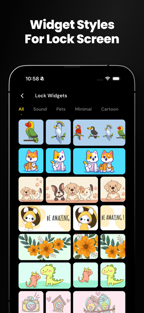 Wallpapers live 4K Background - Collection of colorful aesthetic lock screen widgets for iPhone customization