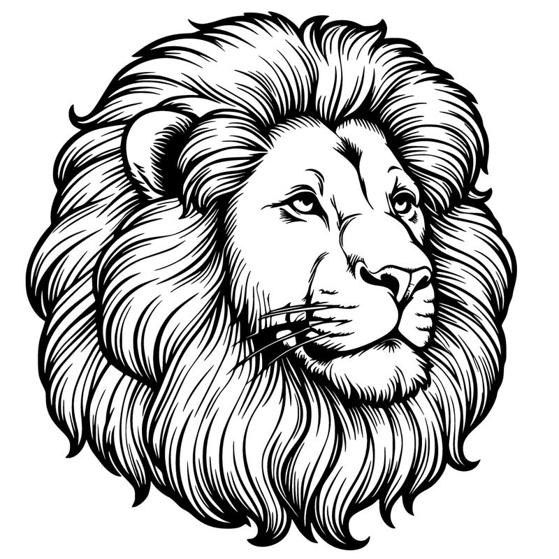 realistic lion head