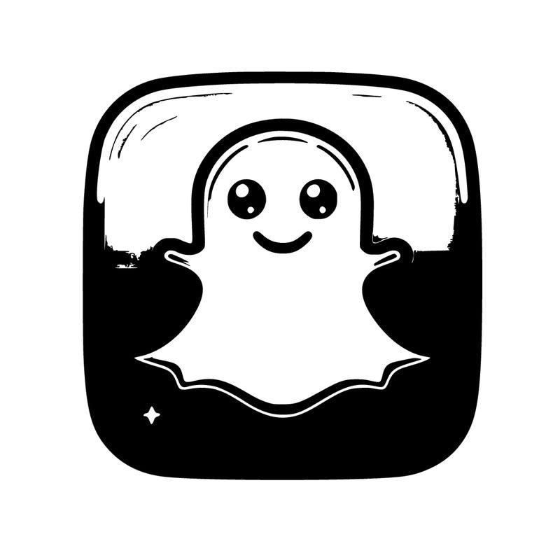 realistic snapchat logo