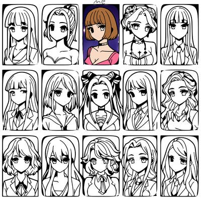 girls that look diffrent anime