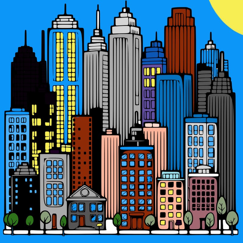 a city with skyscrapers