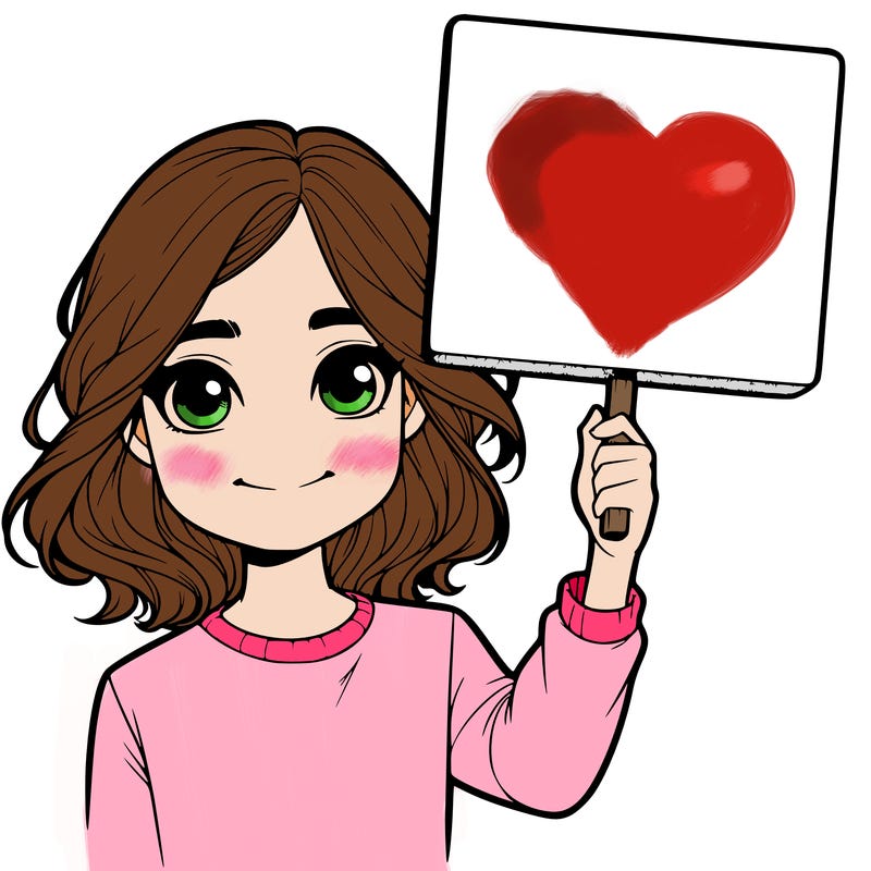 realistic girl holding up a sign