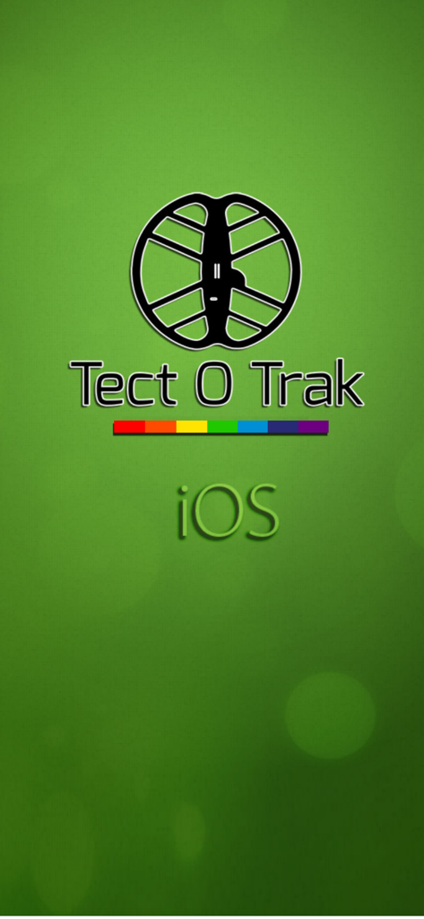 Tect O Trak - Tect O Trak metal detecting app logo for iOS featuring a metal detector coil on a green background