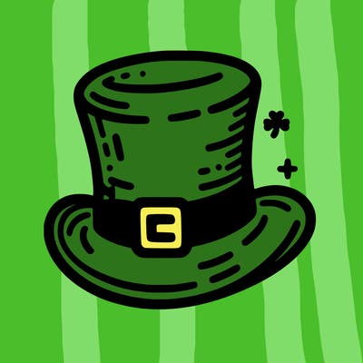 st patrick hat with thin lines