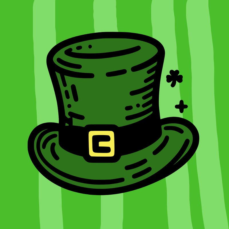 st patrick hat with thin lines