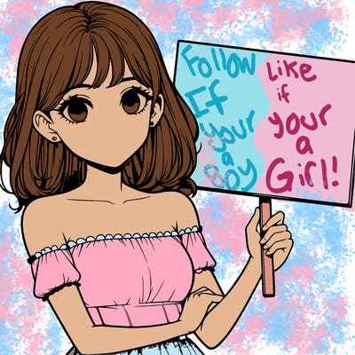realistic pretty girl holding blank sign