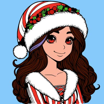 realistic christmas  girl
