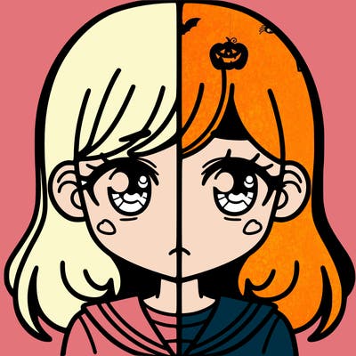 a split of a girl