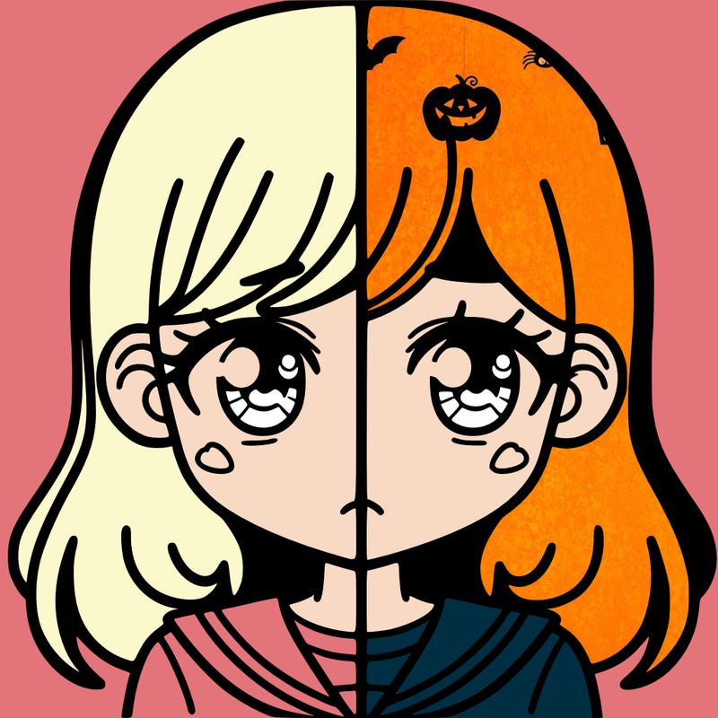 a split of a girl