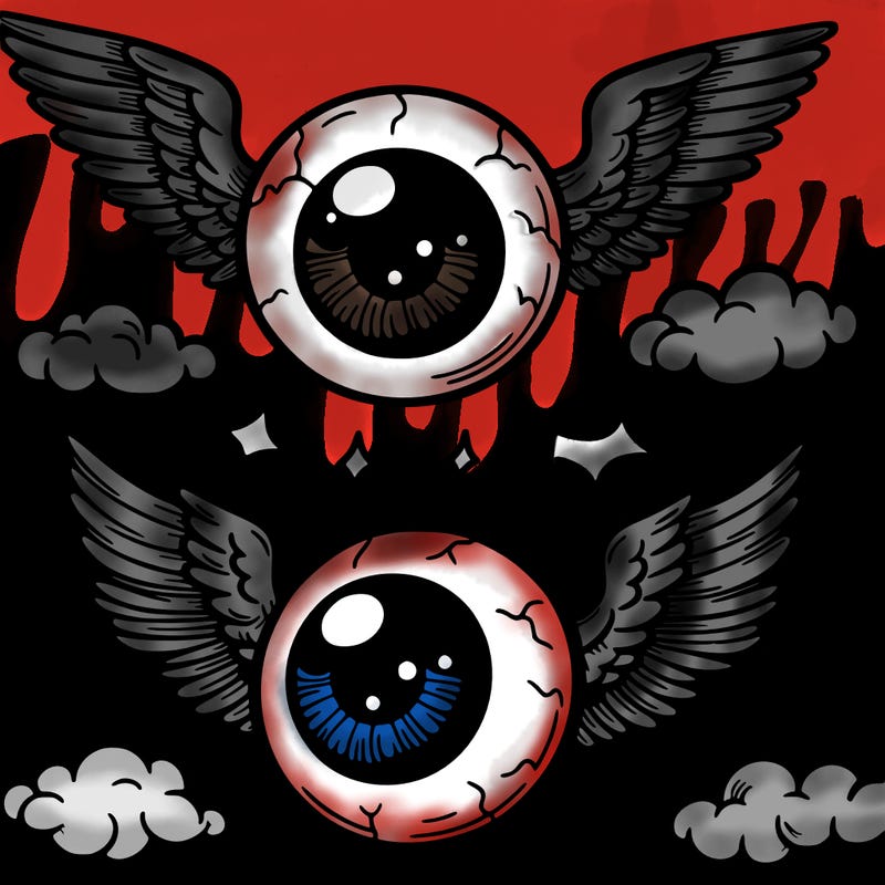 flying eyes with wings