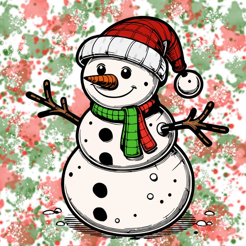 realistic christmas snowman