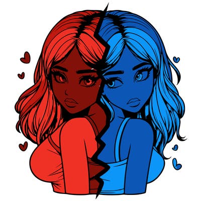 realistic girl split