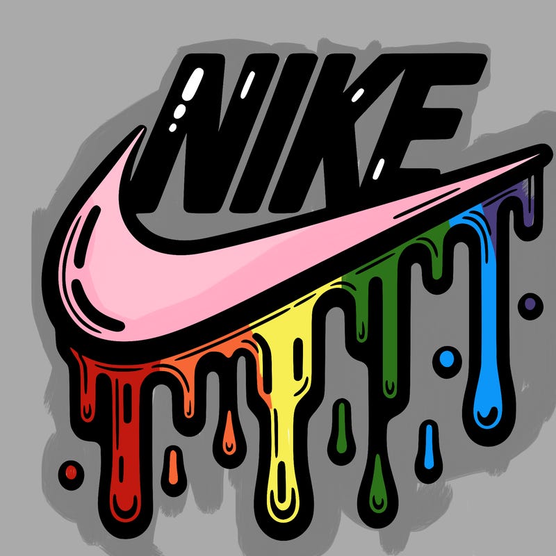 dripping nike logo