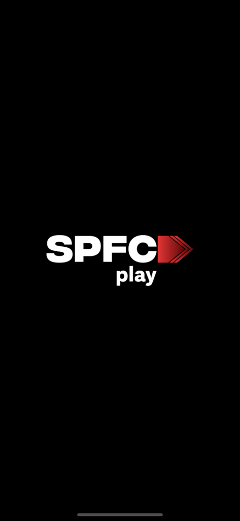 SPFC Play - SPFC Play official soccer streaming app logo on a black background
