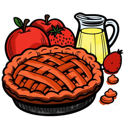 a pie of food