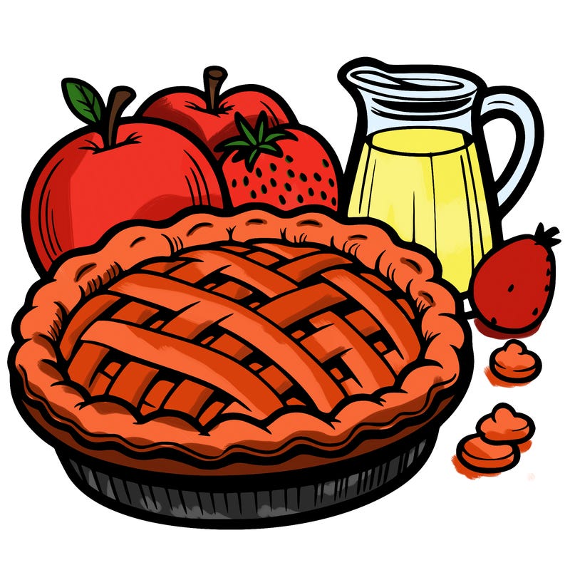 a pie of food