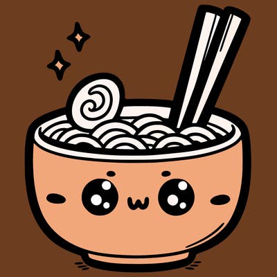 kawaii ramen soup