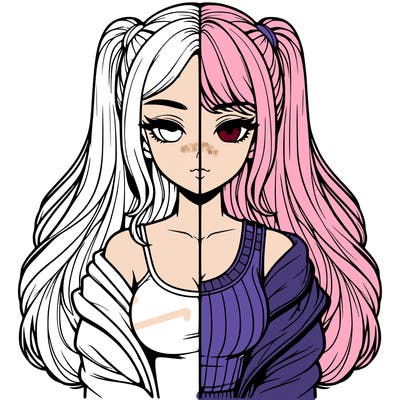 realistic girl split