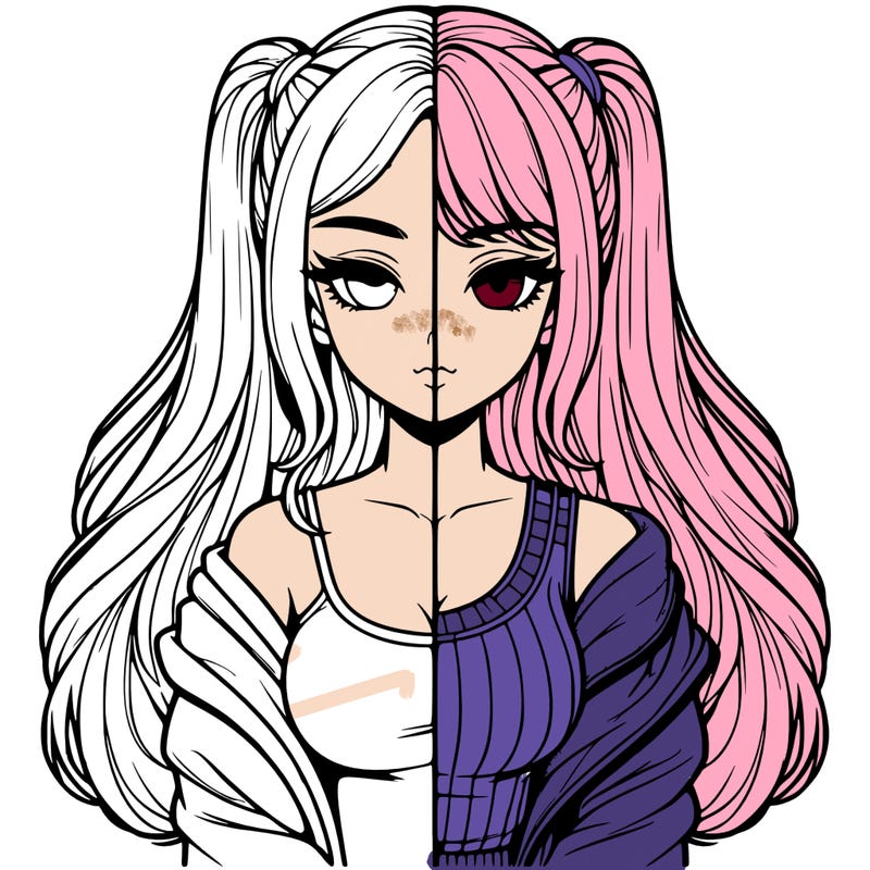 realistic girl split