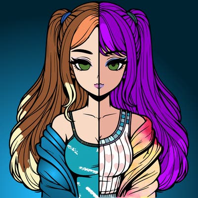 realistic girl split