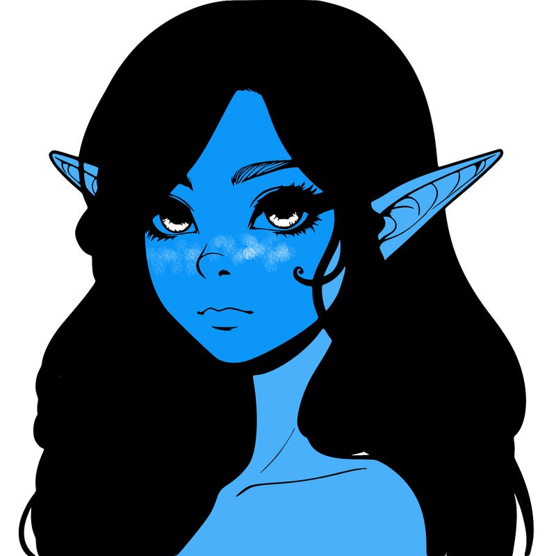 elf girl realistic dark fantasy