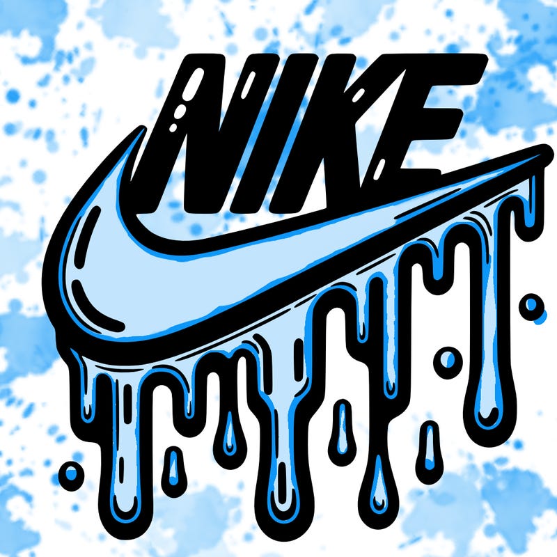 dripping nike logo