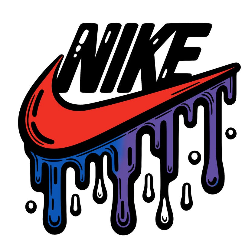 dripping nike logo
