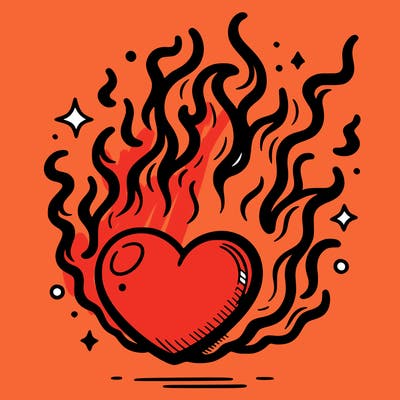 flaming heart