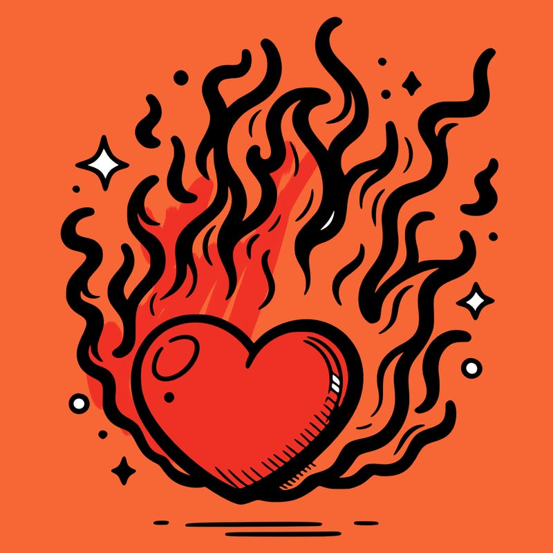 flaming heart