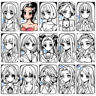 girls that look diffrent anime