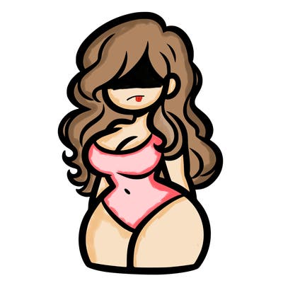 curvy woman with hair