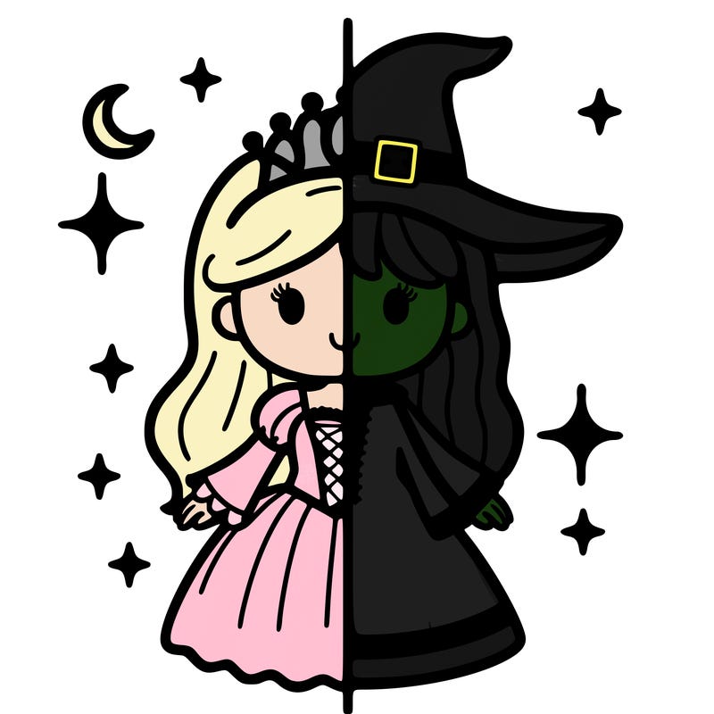 split princess and witch