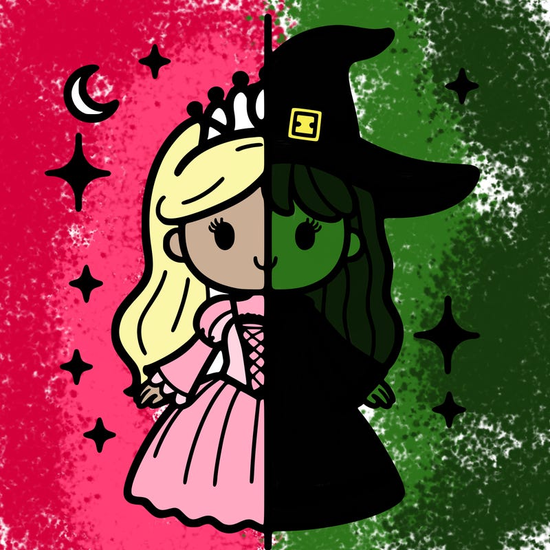 split princess and witch