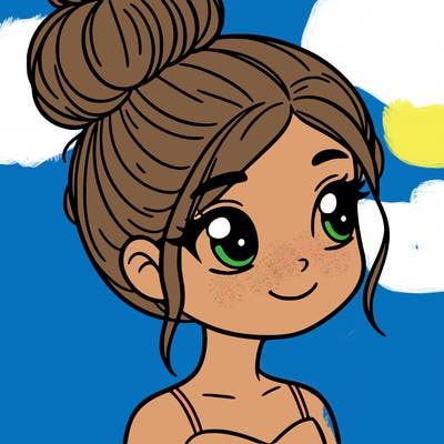 really pretty girl with a bun in her hair