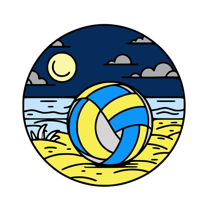 volleyball on a beach