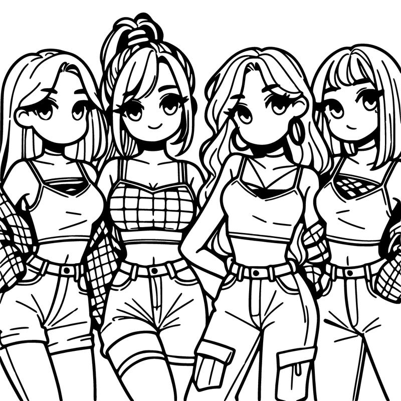group of girls wearing crop tops