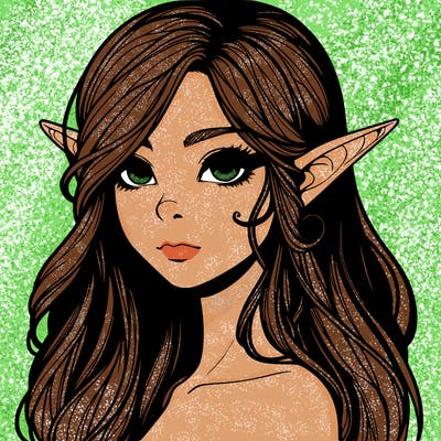 elf girl realistic dark fantasy